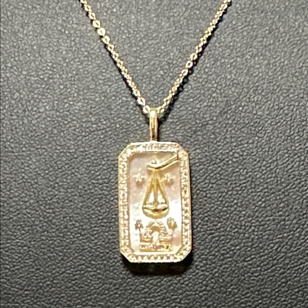 Melinda Maria Libra 18KGP Zodiac Pendant Necklace